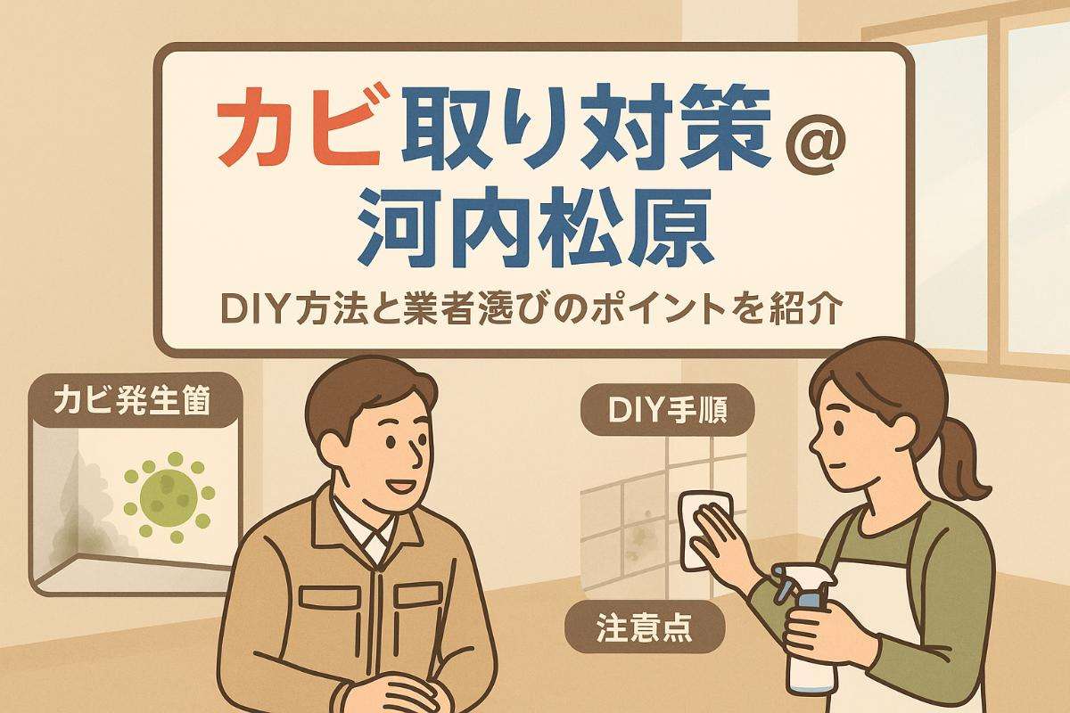 河内松原駅付近にお住まいでカビ取りにお悩みの方へ！DIYの方法から失敗しない業者選びまで