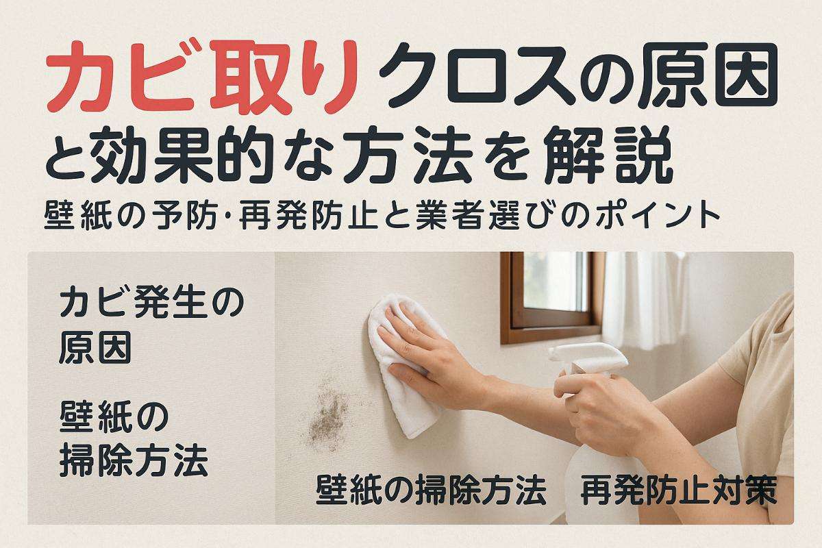 カビ取りクロスの原因と効果的な方法を解説！壁紙の予防・再発防止と業者選びのポイント