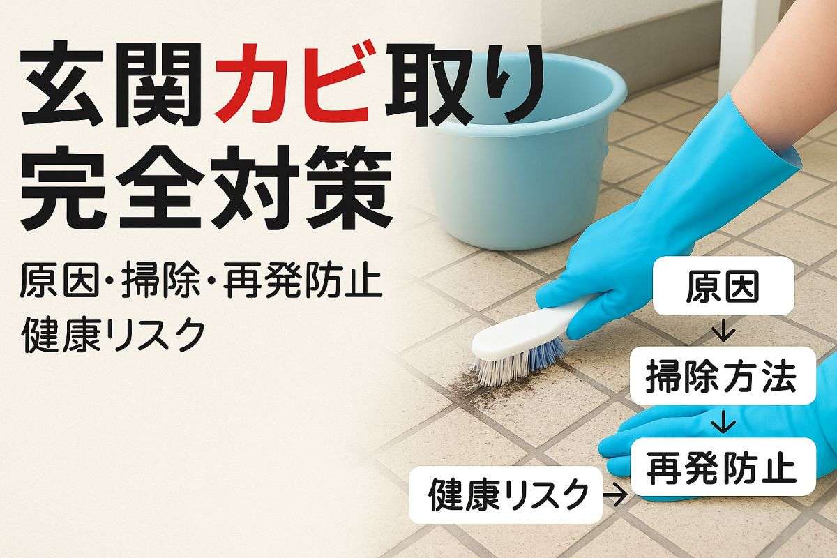カビ取りが玄関の完全対策ガイド！原因・掃除方法・再発防止と健康リスクまで徹底解説