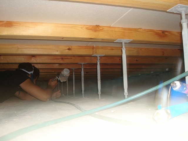 床下の除菌・防カビ施工